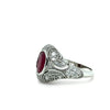14ct White Gold Ruby and Diamond Art Deco Ring 3.64ct