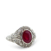 14ct White Gold Ruby and Diamond Art Deco Ring 3.64ct
