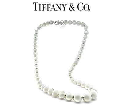 Tiffany and Co Sterling Silver Graduated Ball Necklace
