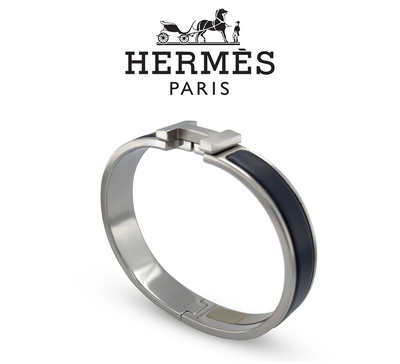 Hermès Clic H Bracelet Palladium-Plated Black