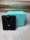 Tiffany & Co. Platinum Soleste Aquamarine & Diamond Necklace 1.00ct 3.88g