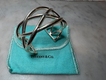 Load image into Gallery viewer, Tiffany &amp; Co. Sterling Silver Woven Celtic Knots Cuff Bracelet 51g