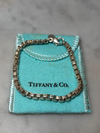 Tiffany & Co. Sterling Silver Venetian Square Link Chain Bracelet 14g