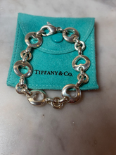 Load image into Gallery viewer, Tiffany &amp; Co. Sterling Silver Vintage Stencil Heart Link Bracelet 29.17g