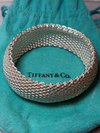Tiffany & Co. Sterling Silver Somerset Mesh Weave Bracelet 116g