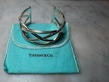 Load image into Gallery viewer, Tiffany &amp; Co. Sterling Silver Woven Celtic Knots Cuff Bracelet 51g