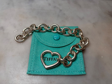 Load image into Gallery viewer, Tiffany &amp; Co. Sterling Silver Vintage Heart Clasp Round Link Bracelet 45.19g