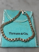 Load image into Gallery viewer, Tiffany &amp; Co. Sterling Silver Venetian Square Link Chain Bracelet 14g