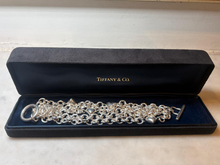 Load image into Gallery viewer, Tiffany &amp; Co. Sterling Silver 5-Strand Puffed Heart Bracelet 95.62g