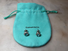 Load image into Gallery viewer, Tiffany &amp; Co. Platinum Soleste Aquamarine &amp; Diamond Earrings 1.22ct 6.28g