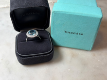 Load image into Gallery viewer, Tiffany &amp; Co. Platinum Soleste Aquamarine &amp; Diamond Ring 3.95ct 7.17g