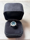 Tiffany & Co. Platinum Soleste Aquamarine & Diamond Ring 3.95ct 7.17g
