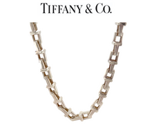 Load image into Gallery viewer, Tiffany and Co Large T Square Chain Necklace (RARE)