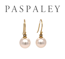 Load image into Gallery viewer, Paspaley 18ct Yellow Gold Shepherd Hook Earrings 6.34g