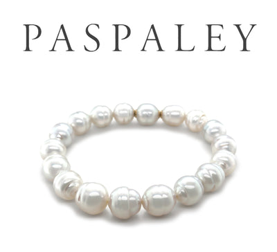 Paspaley Australian South Sea Circle Pearl Diamond Bracelet 0.054ct 29.52g