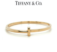 Load image into Gallery viewer, Tiffany &amp; Co T T1 Hinged Bangle in Rose Gold