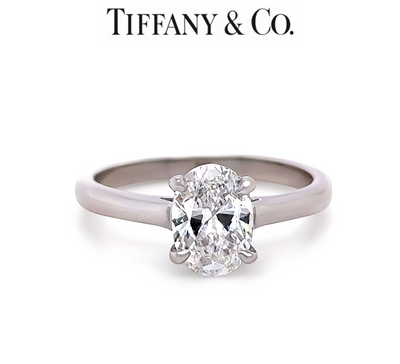 Tiffany & Co Platinum Diamond Engagement Ring 1.00ct