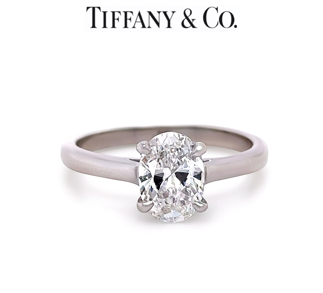 Tiffany & Co Platinum Diamond Engagement Ring 1.00ct