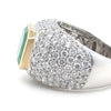 14ct White and Yellow Gold Emerald and Diamond Cocktail Ring 7.78ct