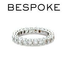 Load image into Gallery viewer, 18ct White Gold Oval Diamond Eternity Ring 3.45ct