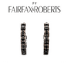 18Ct White Gold And Black Diamond Fairfax And Roberts Earrings - Luxury Brand Jewellery