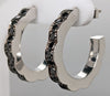 18Ct White Gold And Black Diamond Fairfax And Roberts Earrings - Luxury Brand Jewellery
