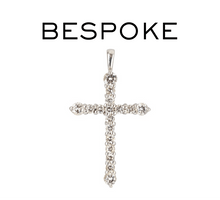 Load image into Gallery viewer, 18Ct White Gold And Diamond Cross - Luxury Brand Jewellery