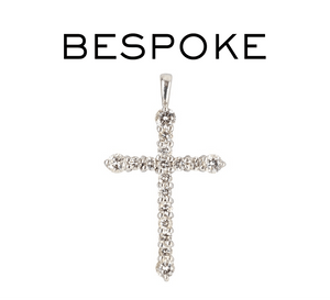 18Ct White Gold And Diamond Cross - Luxury Brand Jewellery