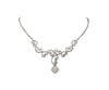 18Ct White Gold And Diamond Heart Necklace - Luxury Brand Jewellery