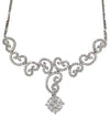 18Ct White Gold And Diamond Heart Necklace - Luxury Brand Jewellery