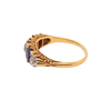 18Ct Yellow Gold Sapphire And Diamond Antique Victorian Half Hoop Diamond Ring Circa 1880 - Luxury Brand Jewellery