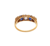 18Ct Yellow Gold Sapphire And Diamond Antique Victorian Half Hoop Diamond Ring Circa 1880 - Luxury Brand Jewellery