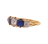 18Ct Yellow Gold Sapphire And Diamond Antique Victorian Half Hoop Diamond Ring Circa 1880 - Luxury Brand Jewellery