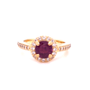 Bespoke Rhodolite Garnet and Diamond ring