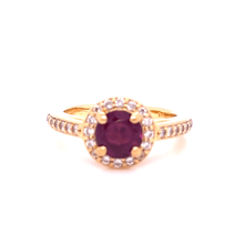 Load image into Gallery viewer, Bespoke Rhodolite Garnet and Diamond ring