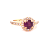Bespoke Rhodolite Garnet and Diamond ring
