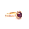 Bespoke Rhodolite Garnet and Diamond ring