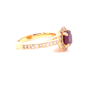Bespoke Rhodolite Garnet and Diamond ring