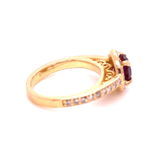 Load image into Gallery viewer, Bespoke Rhodolite Garnet and Diamond ring