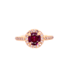 Bespoke Rhodolite Garnet and Diamond ring