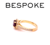 Bespoke Rhodolite Garnet and Diamond ring