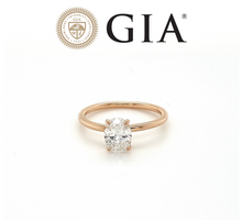 Load image into Gallery viewer, GIA Rose Gold Diamond Ring