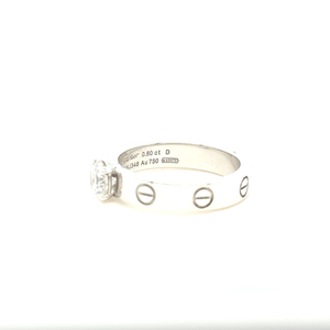 Cartier White Gold Love Solitaire Ring