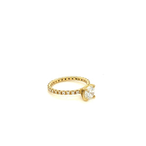 GIA Yellow Gold Diamond Solitaire Ring 1.25ct