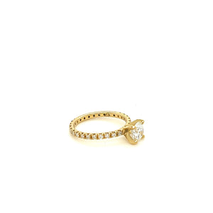 GIA Yellow Gold Diamond Solitaire Ring 1.25ct