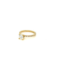 Load image into Gallery viewer, GIA Yellow Gold Diamond Solitaire Ring 0.80ct