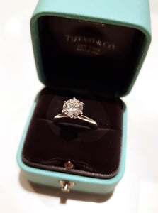 Tiffany & Co Platinum Diamond Ring 1.64ct