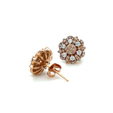 Load image into Gallery viewer, Bespoke Pink &amp; White Diamond Stud Earrings 0.75ct
