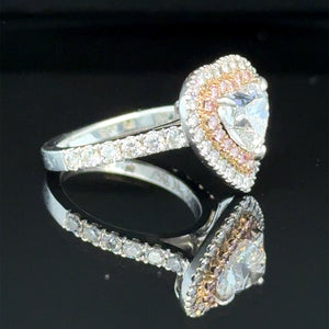 Bespoke Diamond Heart Ring 1.50ct
