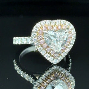 Bespoke Diamond Heart Ring 1.50ct